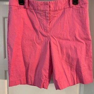 Talbots Perfect Shorts Size 10 Petite Pink Geranium Coastal Preppy Barbie